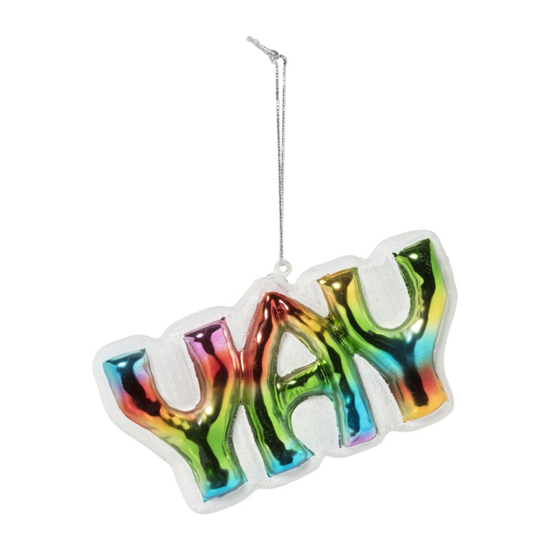 Kersthanger YAY - glas - 6.6x12.7x2.6 cm