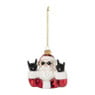 Kersthanger kerstman cool - glas - 7.9x8.5x4.8 cm