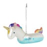 Kersthanger unicorn zwemband - glas - 6.8x16.1x5.9 cm