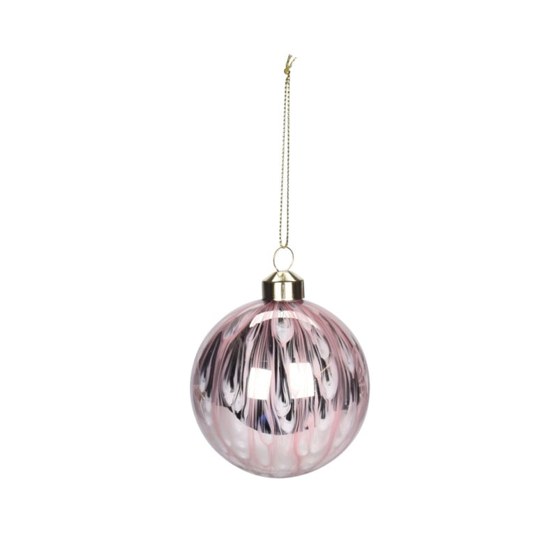 Kerstbal glas - diverse varianten - ø8 cm