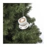 Kersthanger cappuccino - glas - ø8.7x6.5 cm