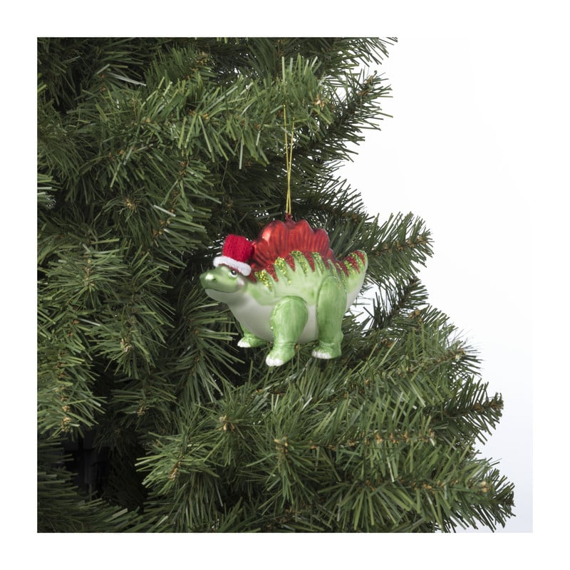 Kersthanger dino - glas - 8.7x13x5.6 cm