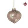 Kersthanger glitter hart - diverse varianten - ø8 cm