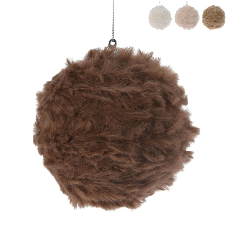 Kerstbal bont - diverse varianten - ø10 cm
