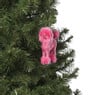 Kersthanger poedel - roze - 11x9x5 cm