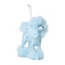 Kersthanger poedel - blauw - 11.5x10x6 cm