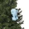 Kersthanger poedel - blauw - 11.5x10x6 cm