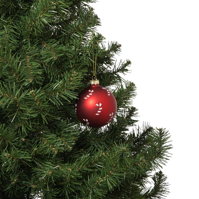 Kerstbal zuurstok - rood
