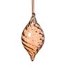 Kersthanger olive - bruin - ø6.5x13 cm