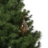 Kersthanger olive - bruin - ø6.5x13 cm