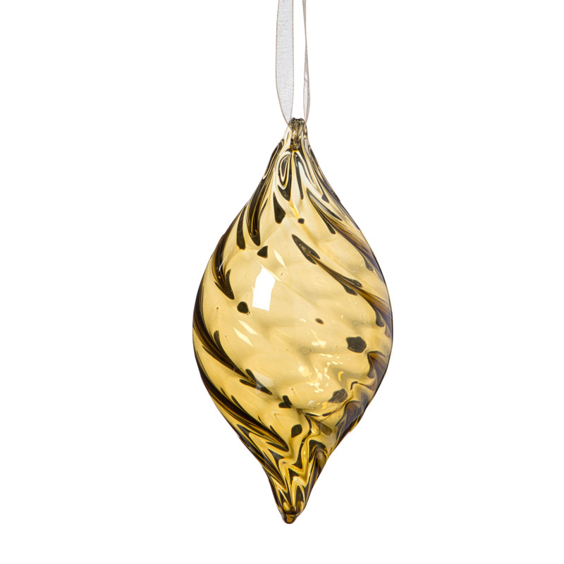 Kersthanger olive - groen - ø6.5x13 cm