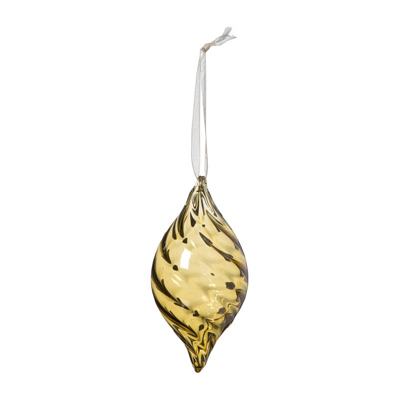 Kersthanger olive - groen - ø6.5x13 cm