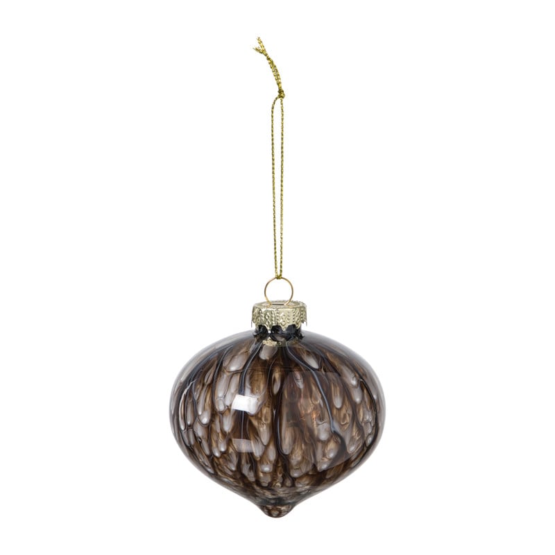 Kerstbal veren - zwart