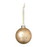 Kerstbal met sterretjes - beige