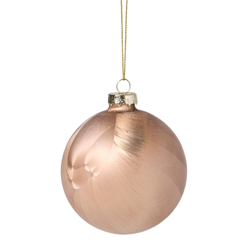 Kerstbal satijn - lichtbruin