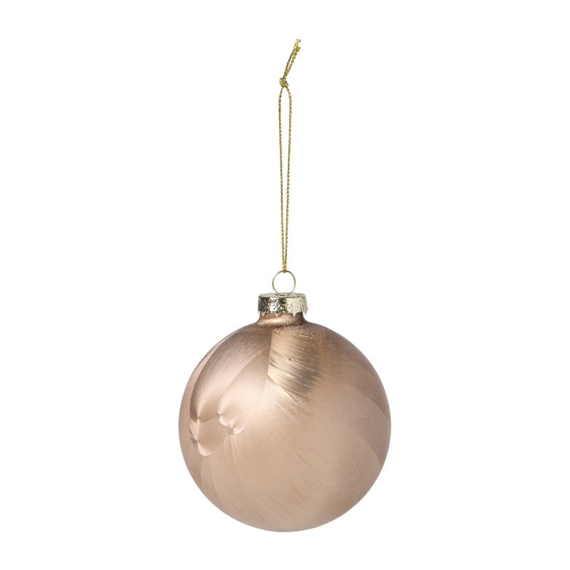 Kerstbal satijn - lichtbruin