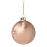 Kerstbal satijn - lichtbruin