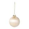 Kerstbal satijn - champagnekleurig