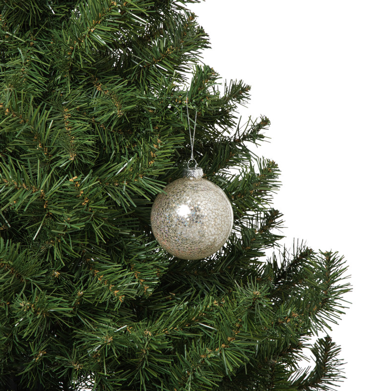 Kerstbal sequins - beige