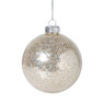 Kerstbal sequins - beige