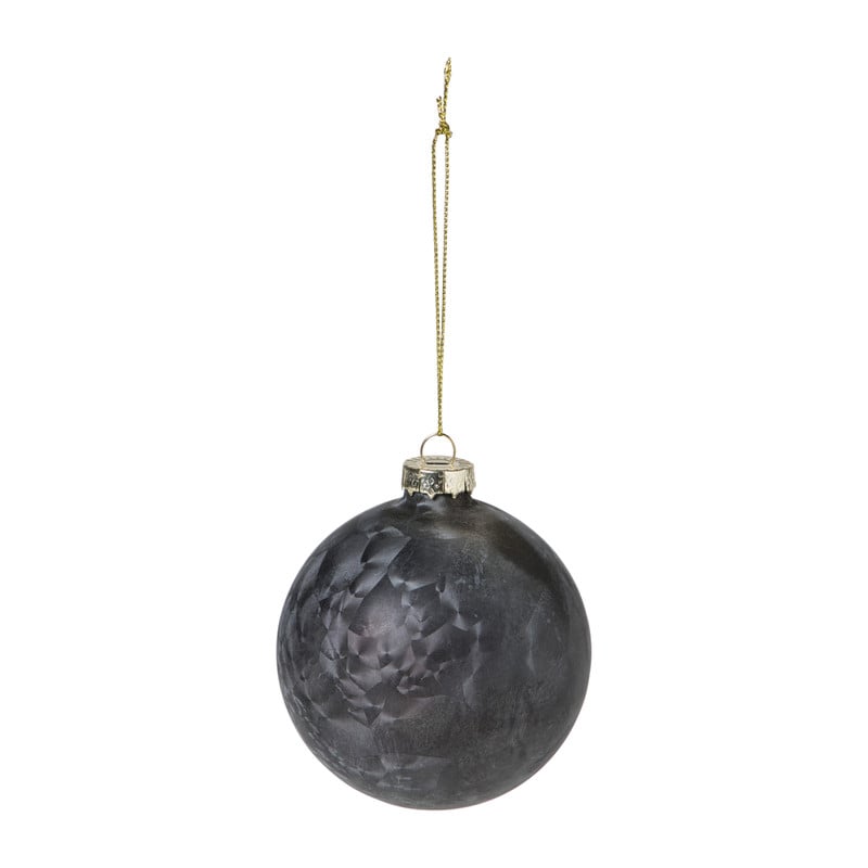 Kerstbal mat satijn - zwart