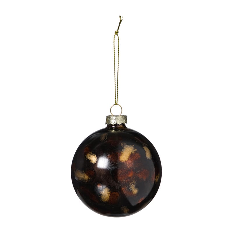 Kerstbal glossy - bruin