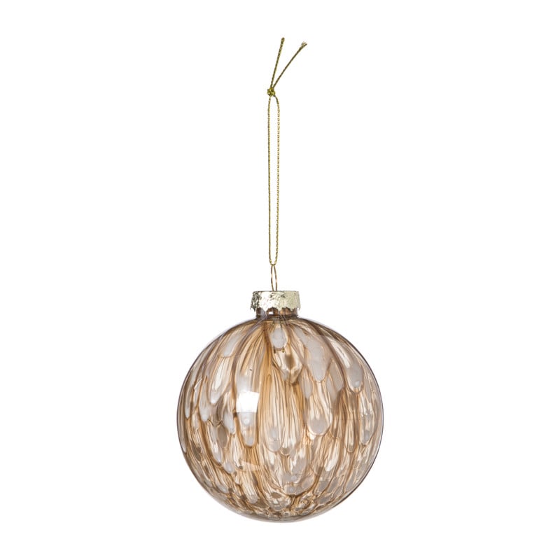 Kerstbal bleeding - beige
