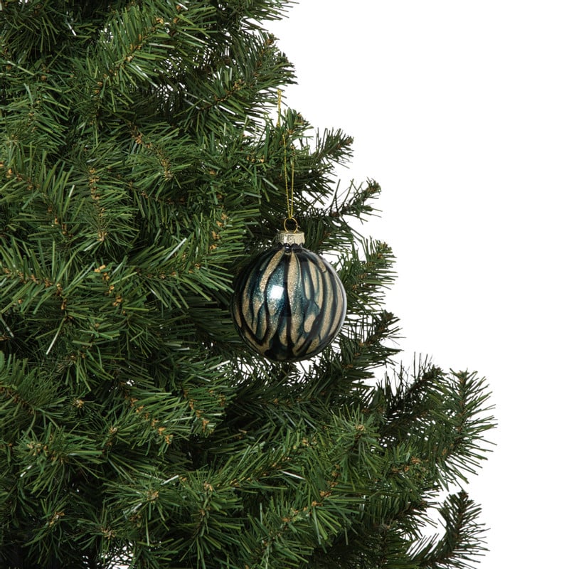 Kerstbal glossy - blauw
