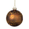 Kerstbal mat - donkerbruin