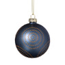 Kerstbal cirkels stipjes - bruin