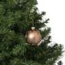 Kerstbal figuurtjes glitter - bruin
