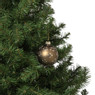 Kerstbal figuurtjes glitter - bruin