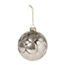 Kerstbal relief - champagnekleurig
