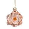 Kersthanger bloem - lichtbruin - 10.5x9.5x4 cm
