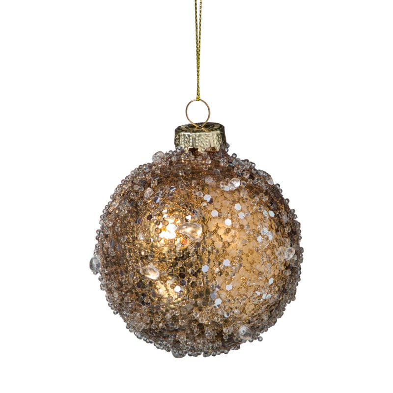 Kerstbal shiny - goudkleurig