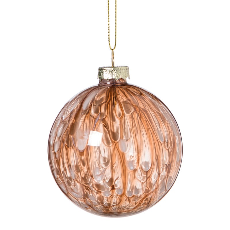 Kerstbal glossy - bruin
