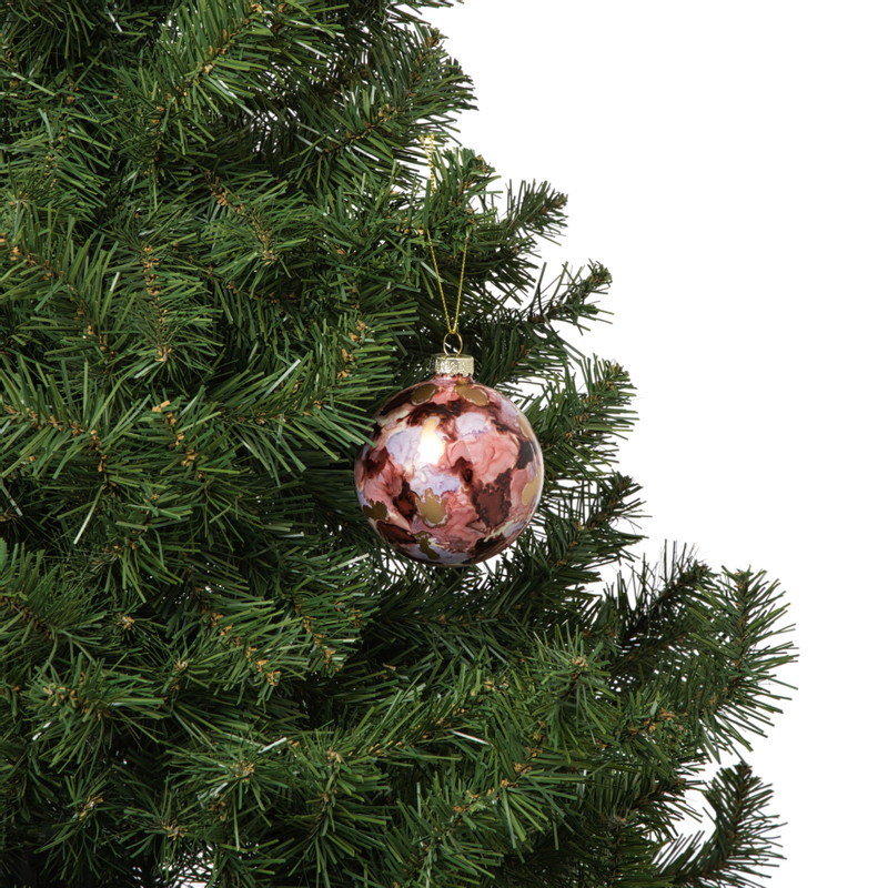 Kerstbal glossy - bruin