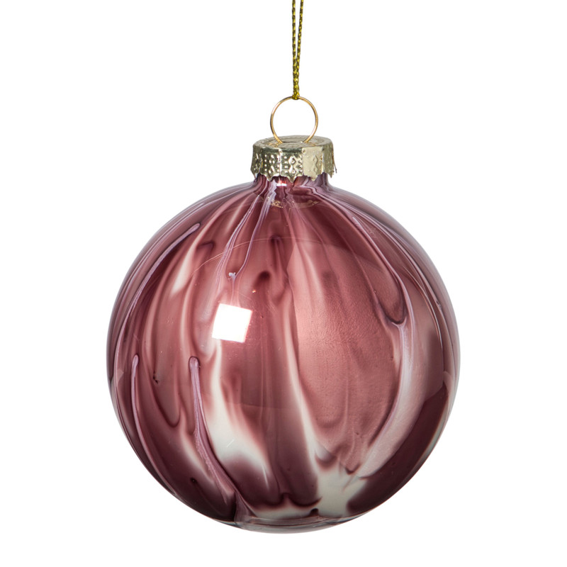 Kerstbal glossy - paars