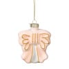 Kersthanger strik - roze - 8.5x8x3 cm