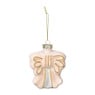Kersthanger strik - roze - 8.5x8x3 cm