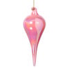 Kersthanger druppel - roze - ø6x15 cm
