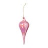Kersthanger druppel - roze - ø6x15 cm