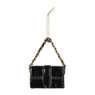 Kersthanger handtas - zwart - 4.2x7x2.8 cm