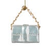 Kersthanger handtas - wit - 4.2x7x2.8 cm