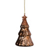 Kersthanger kerstboom - bruin - ø7x12 cm