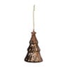 Kersthanger kerstboom - bruin - ø7x12 cm