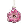 Kersthanger bloem - roze - 7.8x6.8x3 cm