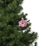 Kersthanger bloem - roze - 7.8x6.8x3 cm