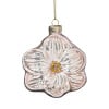 Kersthanger bloem - lichtroze - 7.8x6.8x3 cm