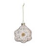 Kersthanger bloem - lichtroze - 7.8x6.8x3 cm